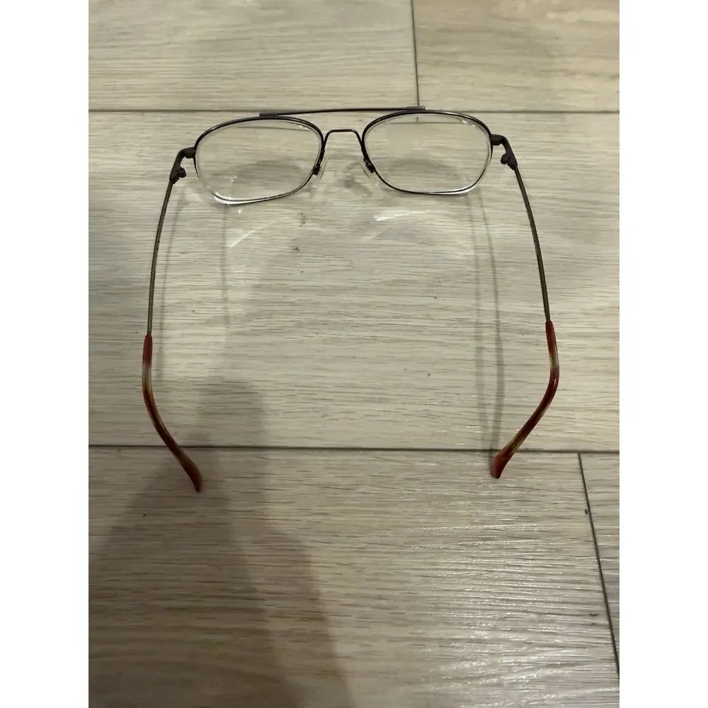 Marchon Autoflex 39 Eyeglasses Mens Antique Brown Flexon Aviator 57-18-145
